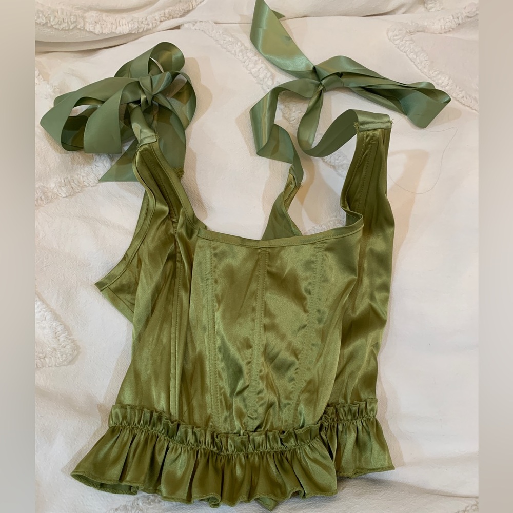 Bow Tie Satin Corset Top